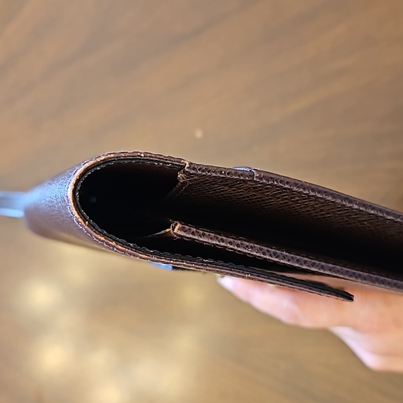 Louis Vuitton Tiaga Clutch Wristlet w Gold Chain Shoulder Strap,Burgandy Leather - Picture 14 of 17